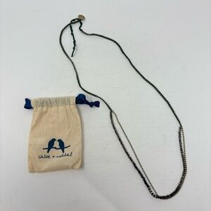 Chloe + Isabel Beaded Necklace Jewelry Green Gold with Pouch
